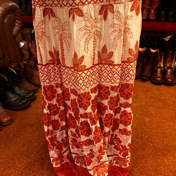 Johnny Was Jade Silk Pull-On Midi Skirt and Top Small - Picture 2 of 12